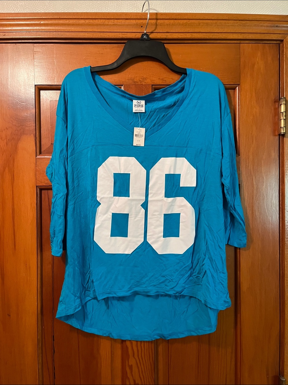VS PINK  football Jersey Top with Number 86